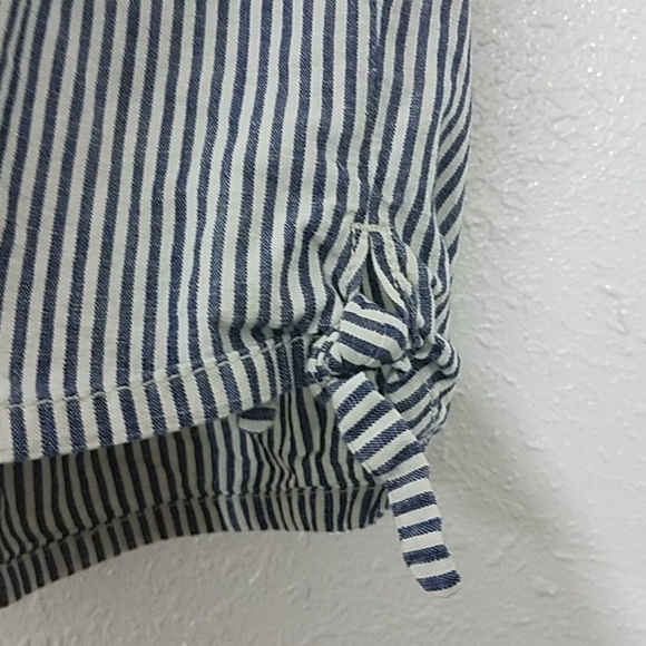 madewell XXS shorts blue white stripe knot detail - Picture 3 of 5